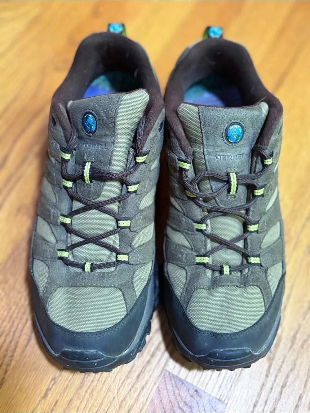 Merrell Men’s 10 Brown Green Hiking Trail Shoes